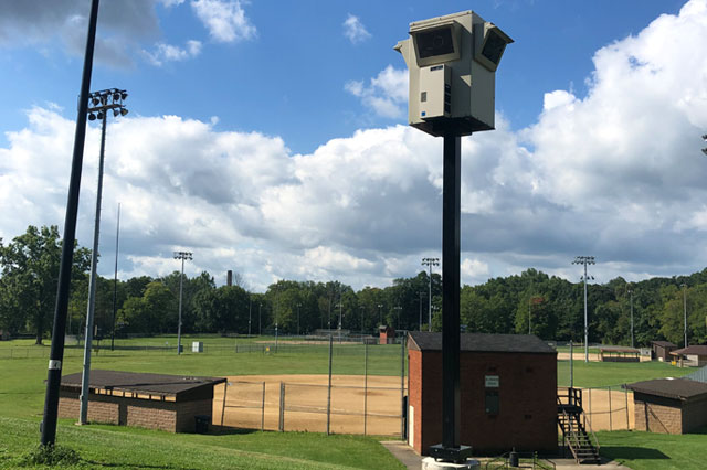 video surveillance cameras athletic field